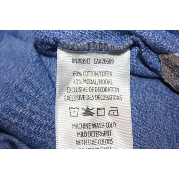 Robert Graham Shirt Men's Blue Long Sleeve Knit Pullover Colorful Tee Crew Sz M - Picture 11 of 12